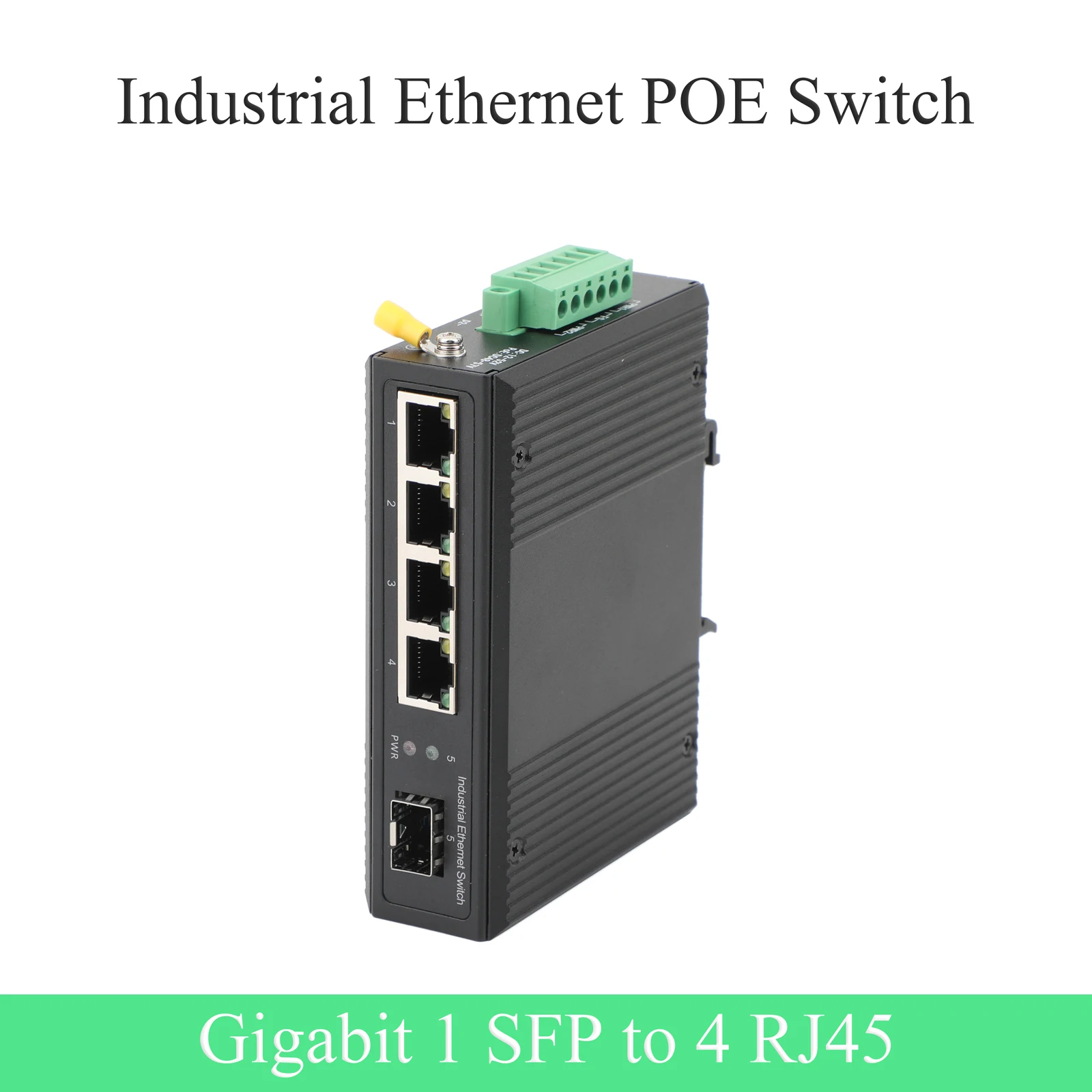 Фото Промышленный гигабитный трансивер SFP от 1 SFP до 4 POE 10/100/1000M оптоволоконный переключатель 550 м/2 км/3 км модули для промышленной сети №2
