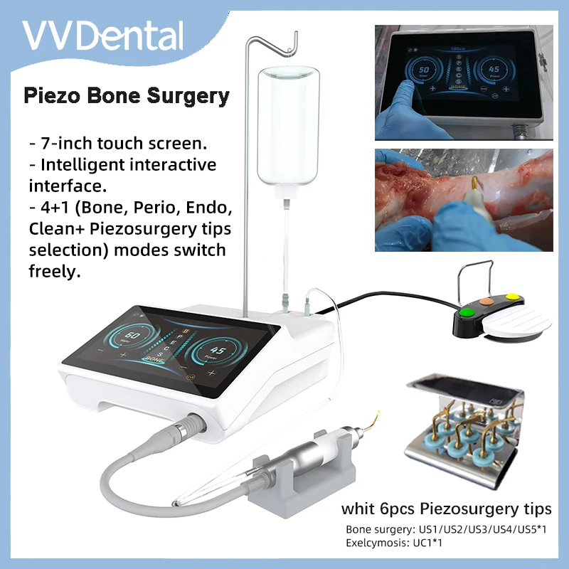 VVDental пьезохирургическое оборудование для резки костей, ультразвуковая машина для пьезохирургии костей, оральная терапия, съемный хирургический имплантат, двигатель