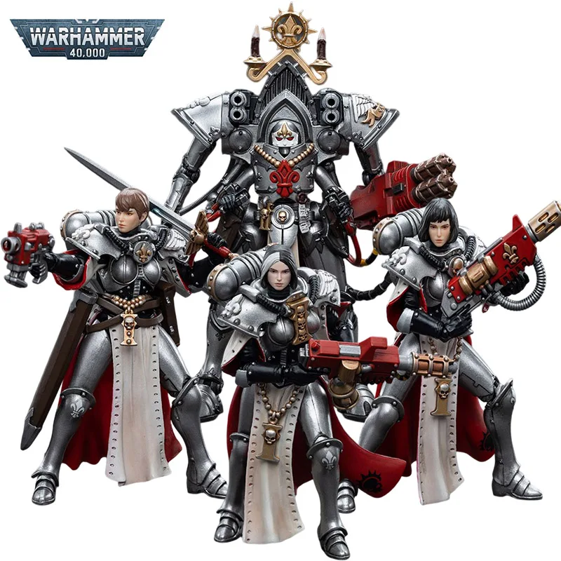 Аниме экшн-фигурки JOYTOY Warhammer 40 к 1/18, Adepta Sororitas, боевые сестры, заказ серебряного кожуха, Парагон, костюм аниме