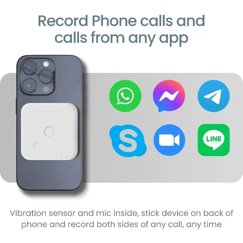 Устройство для записи вызовов, Bluetooth, 32 ГБ, для IOS и Android