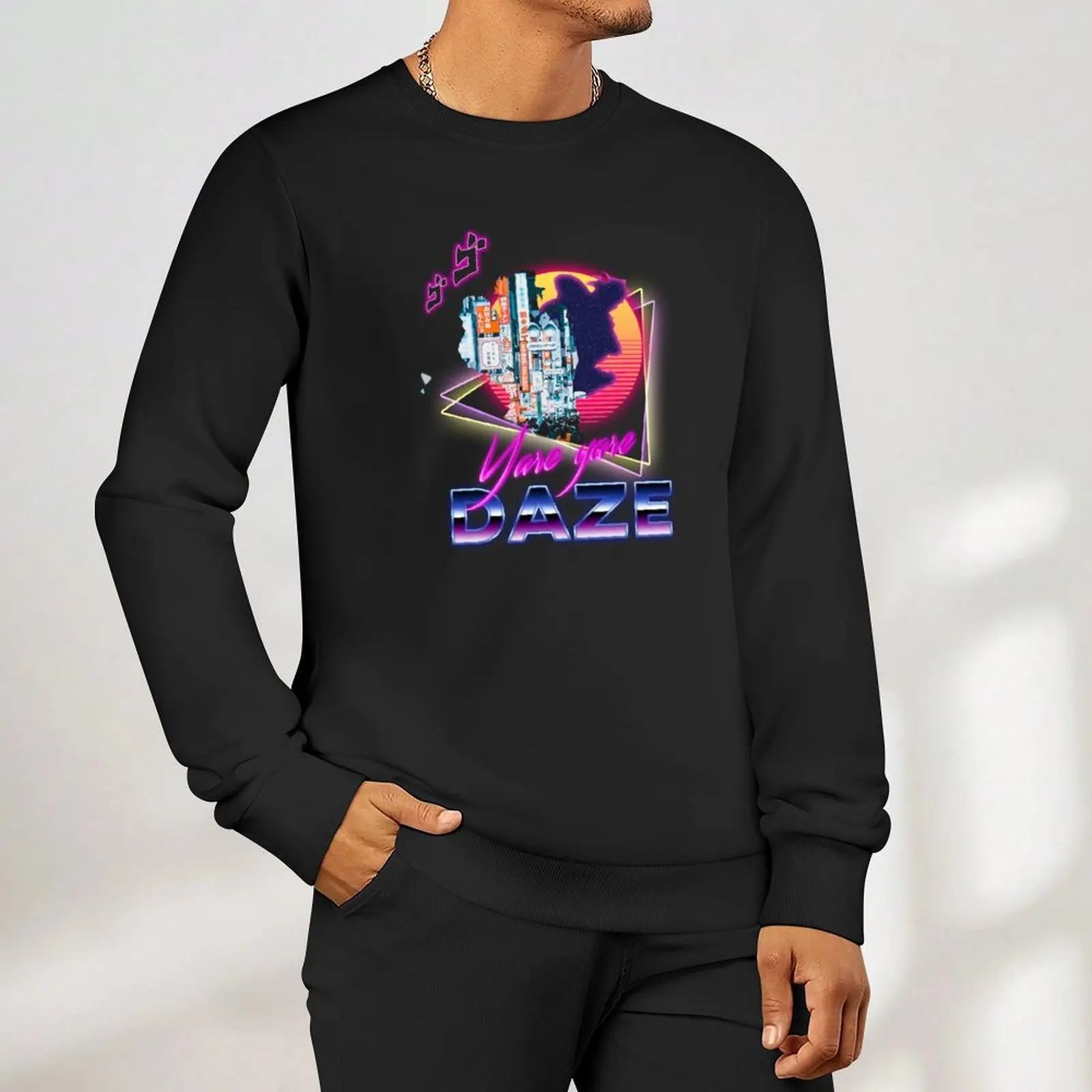 Забавный эстетический ретро Vaporwave Synthwave Yare Yare Daze Meme Quote пуловер осенняя мужская дизайнерская одежда толстовки оверсайз (art.: 3920d20dbb98a) - 3920d20dbb98a