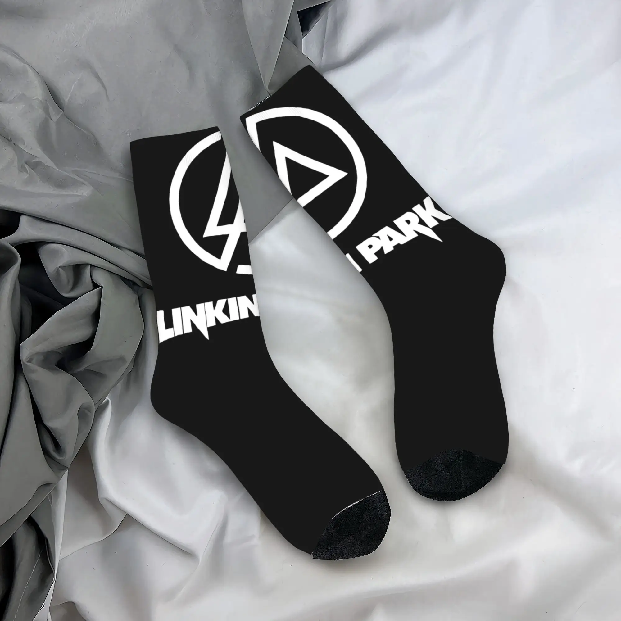 Фото Linkin-Park Рок-группа, дизайнерские круглые носки, наряды для спортивной одежды, гибкие носки с принтом для концертов и тур №4