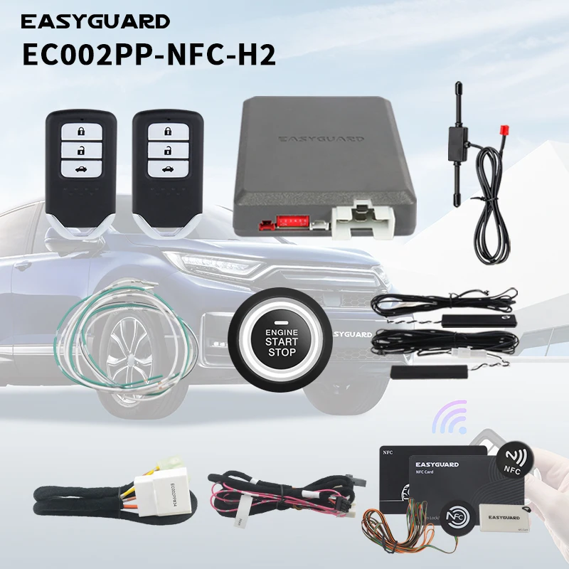 EASYGUARD PLUG PLAY PKE Дистанционный стартер подходит для запуска ключа Honda SPIPIOR 14-21, ELYSION 16-21, ENVIX 19-21, U-RV 2017, Кридер 12-18