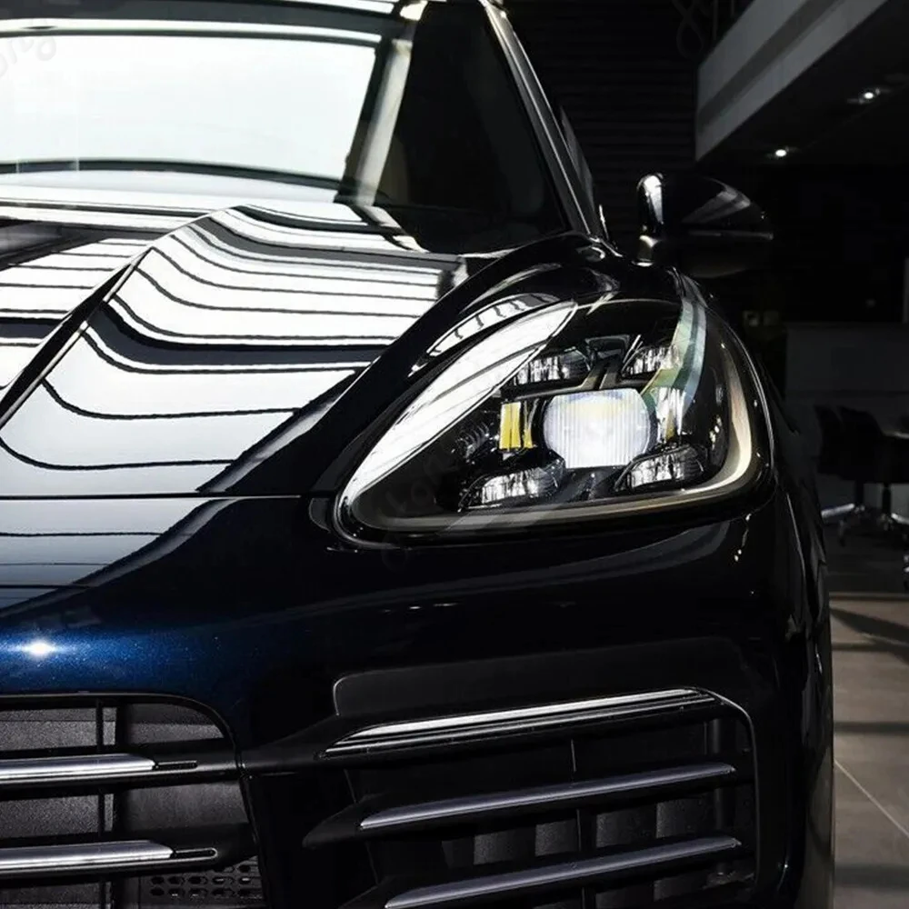 Фото Пара полностью светодиодных фар в сборе, светодиодные фары для Porsche Cayenne S GTS 958.1 958.2, обновленные матричные лазерные фары 2007-2008 2009 2010 гг. №5