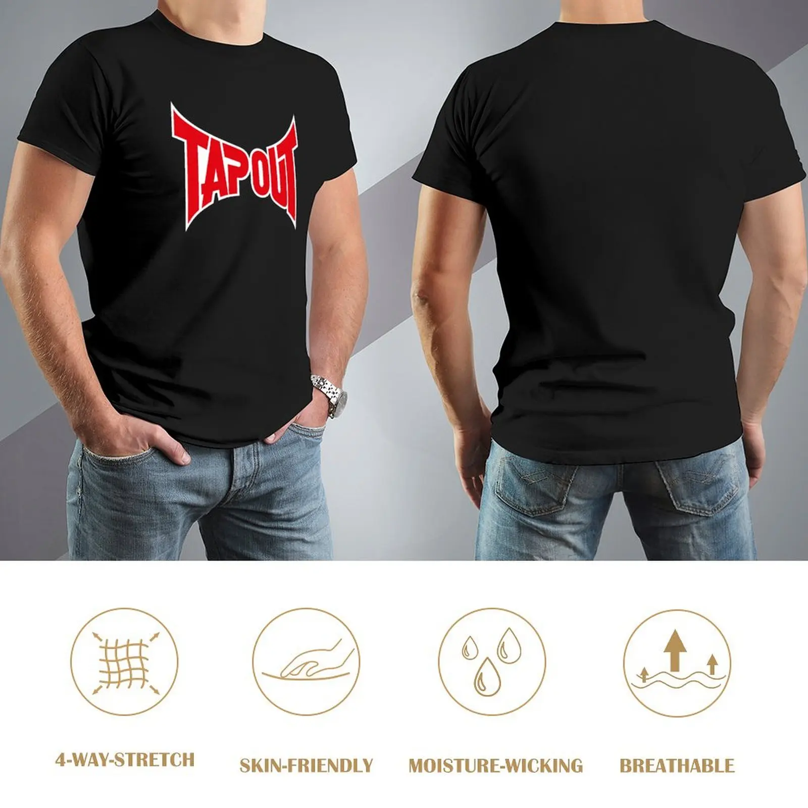 Фото Футболка Tapout, таможенный дизайн, ваша собственная футболка, пот, новое издание, мужские футболки с рисунком, большие и высокие №4