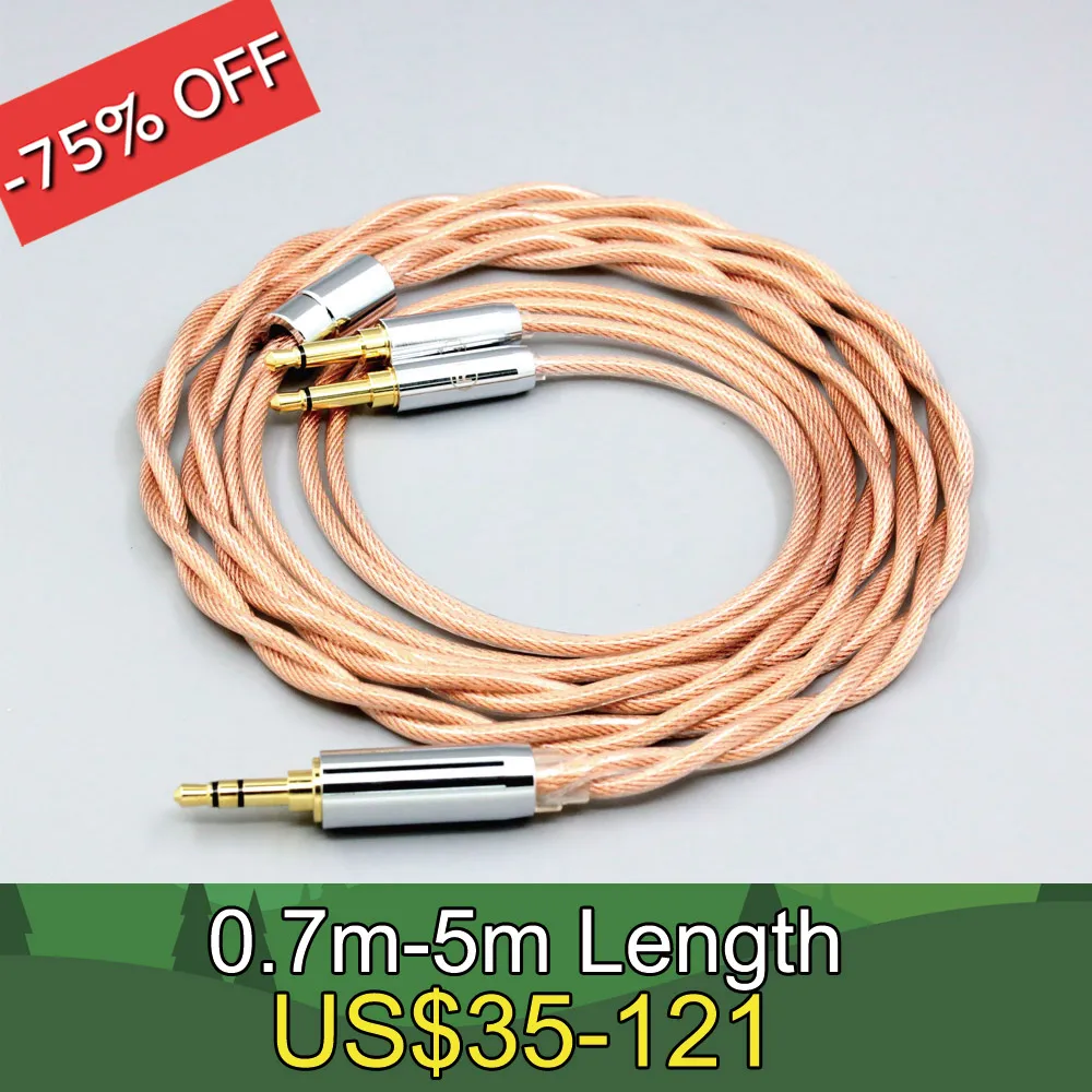 Тип6 756-ядерный экранирующий кабель для наушников Litz OCC 7n для Beyerdynamic T1 T5P II AMIRON HOME Denon AH-D600 AH-D7100 LN 007995