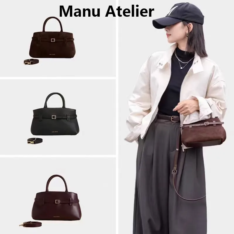 Manu Atelier Новая женская легкая роскошная сумка через плечо Сумка высокого качества