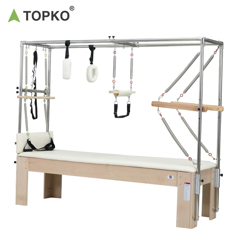 Фото TOPKO Пилатес, реформер, искусственная Йога, тренажерный зал, реформер дубового типа, тренировка всего тела №2