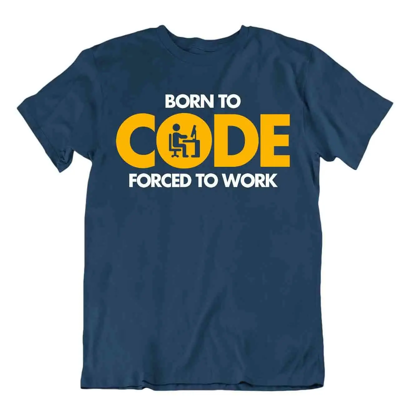 Футболка Born To Code Forced To Work Футболка с научным юмором