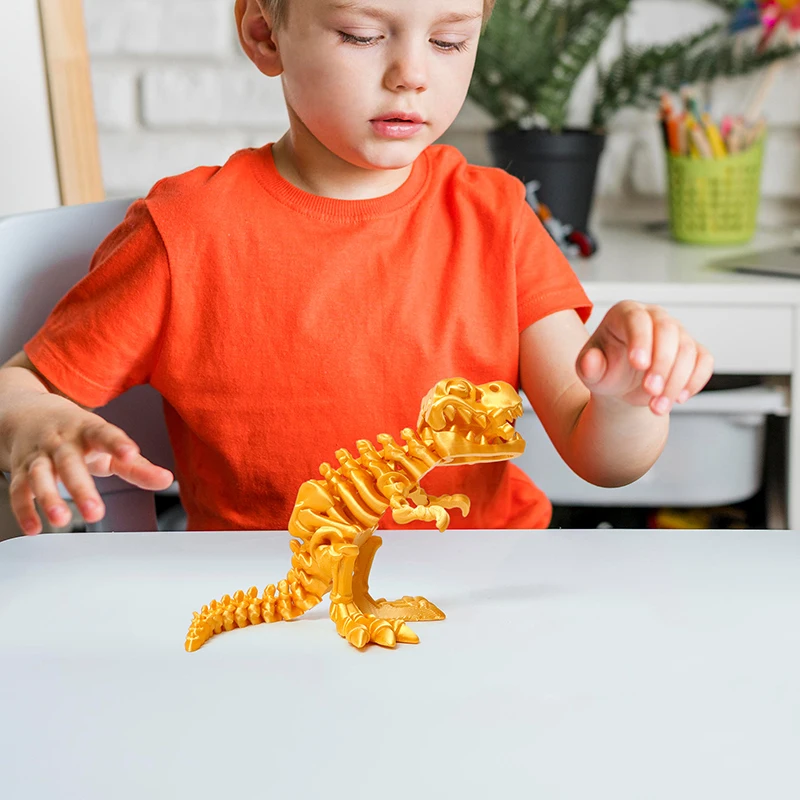Кости динозавров с 3D рисунком, полный шарнирный экскаватор T-Rex, доисторические ископаемые динозавры, игрушки для обучения, детские игрушки