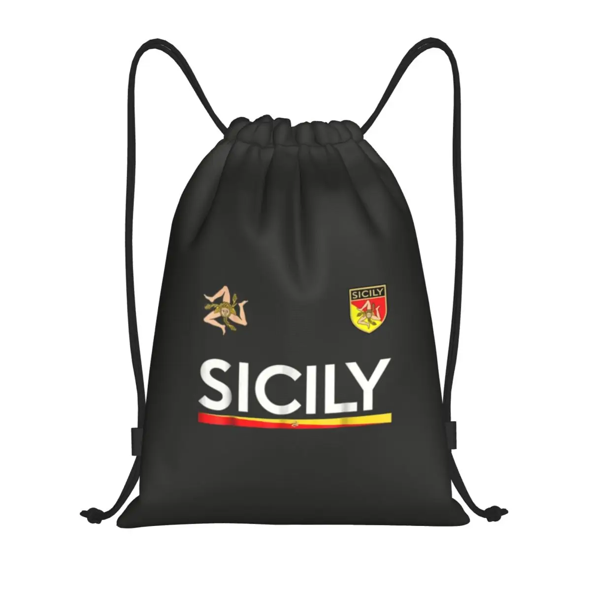 Пользовательские Sicilia Soccer Sicily Италия Футбольный Джерси Рюкзак на шнурке Сумки Легкий итальянский спортивный рюкзак для спортзала Мешки