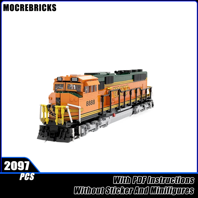 MOC Mauritania Железная дорога SNIM SD70ACS Каретка Поезд Строительные блоки Модель Кирпичи Игрушки для мальчиков Рождественский подарок (art.: 3920d1e8a1a01) - 3920d1e8a1a01