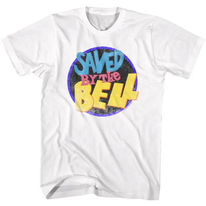 Белая футболка для взрослых с логотипом Saved By The Bell SBTB
