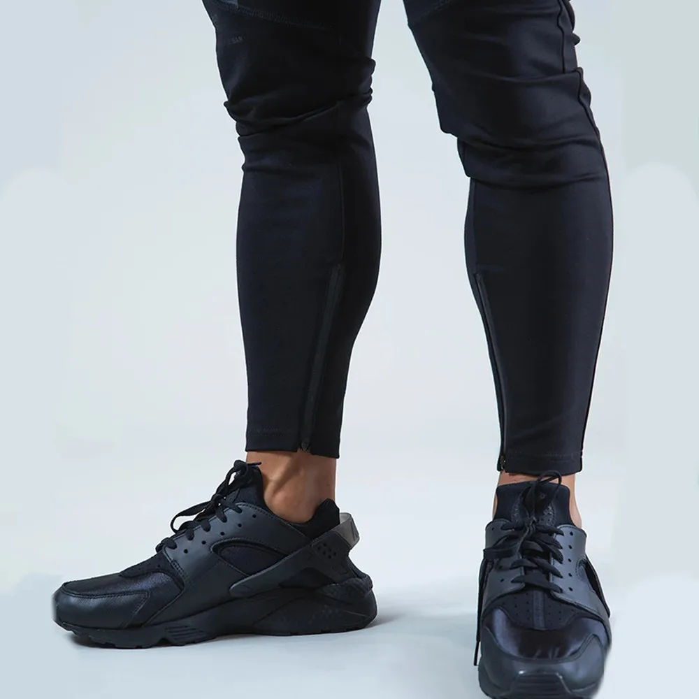 Фото Celana Kasual Hitam Olahraga Jogger Ramping Katun Celana Panjang Latihan Musim gur Celana Olahraga Lari Bawahan №5