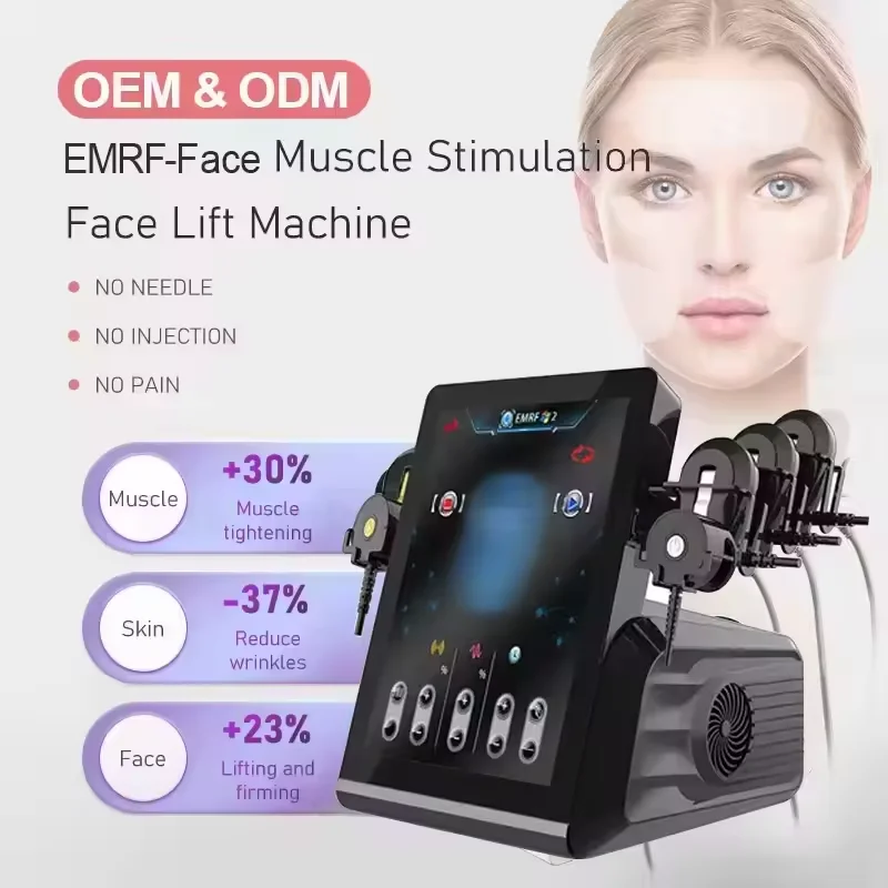 Фото Новый популярный стимулятор мышц Ems, электромагнитный магнитный V-образный массажер для лица Ems, тонкий массажер для лица, лифтинг-машина №2