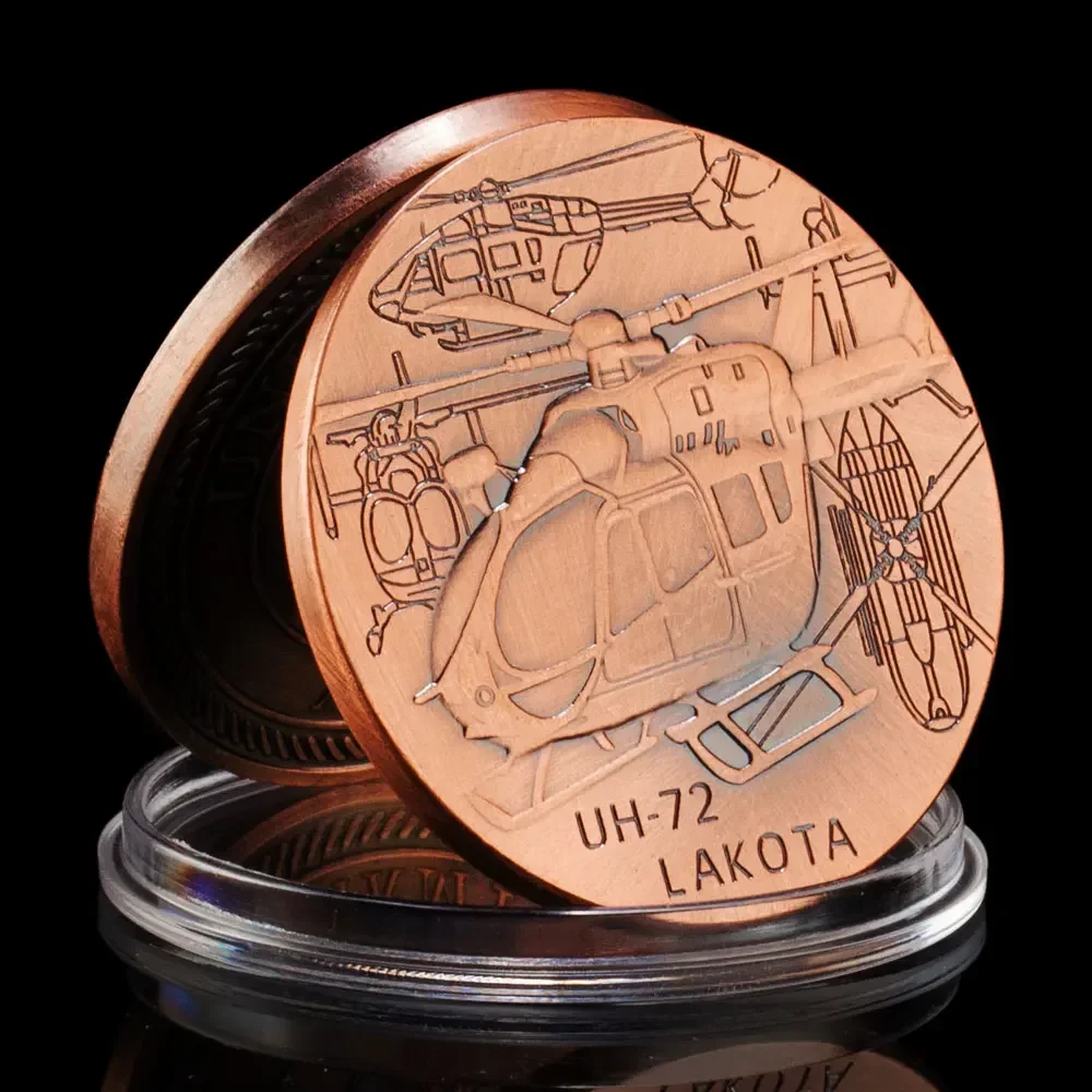 UH-72 LAKOTA армия США Challenge медная монета с покрытием медали чести военные любители коллекционный подарок 1 шт. памятная монета