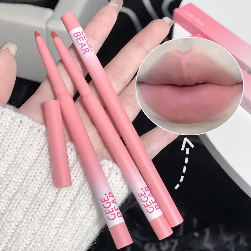 Матовый карандаш Lipliner, водостойкая Сексуальная нюдовая красная контурная помада, стойкая антипригарная подводка для губ, Косметика для макияжа губ
