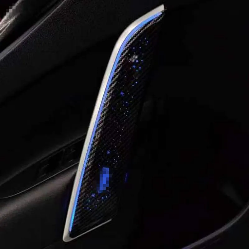 Фото Для Toyota Corolla Cross 2020-2024 ледяной синий звездное небо атмосферная лампа с вилкой светодиодные автомобильные окружающие огни №2