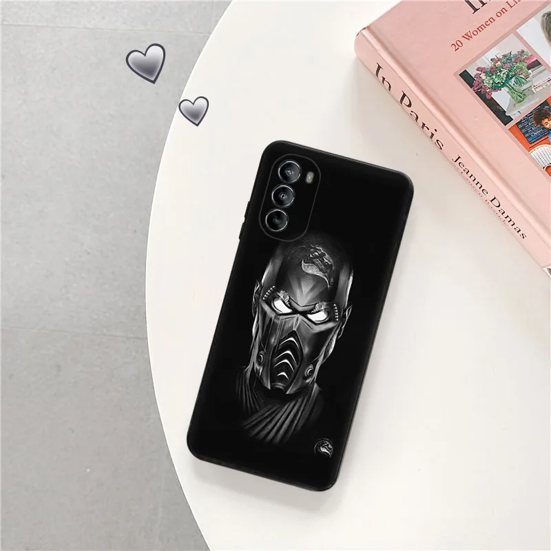 Фото Матовые чехлы для телефонов Motorola Moto G31 G50 G30 G51 G60 G71 G22 G32 G52 G72 G53 G73 G9 Plus Mortal Kombat, черный мягкий чехол №3