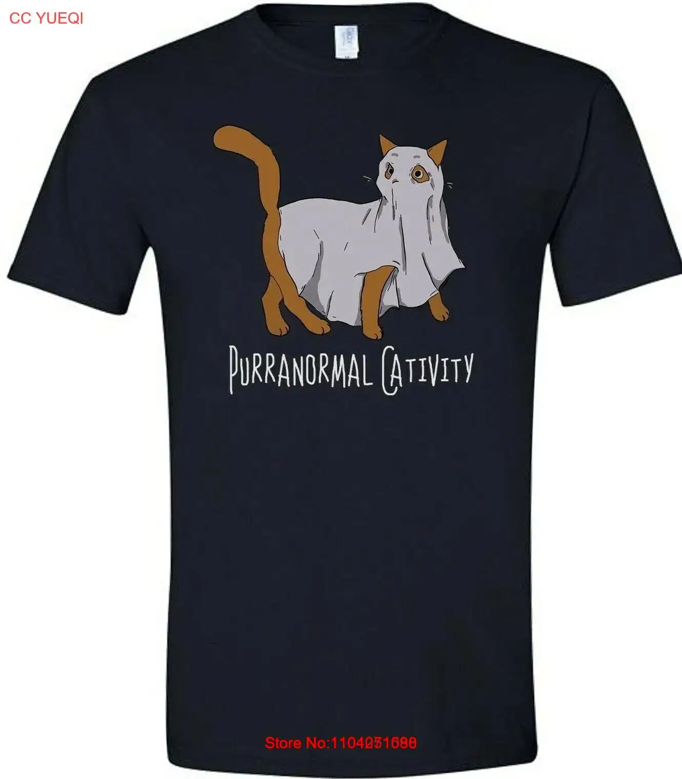 Purranormal Cativity Shirt Cute Halloween Cat Funny Spooky Goth Horror TShirt