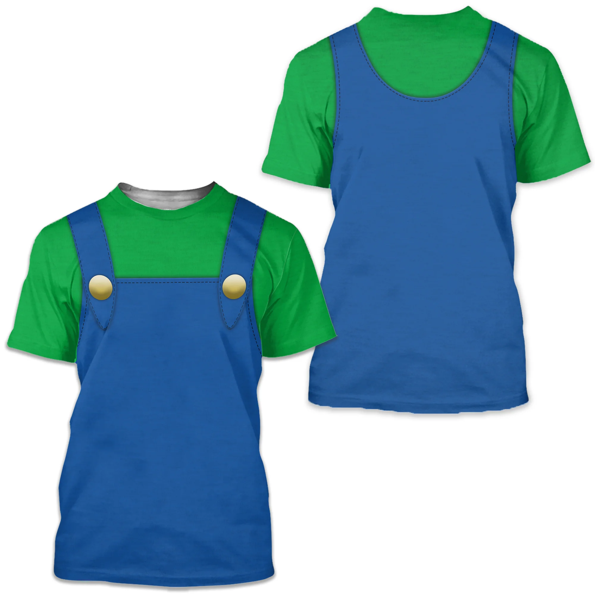 Фото Kaus Pria Kaus Wanita печать 3D Bowser Kartun футболка Kasual Pria Wanita Harajuku Cube Cosplay Atasan дропшиппинг XXS-6XL №5