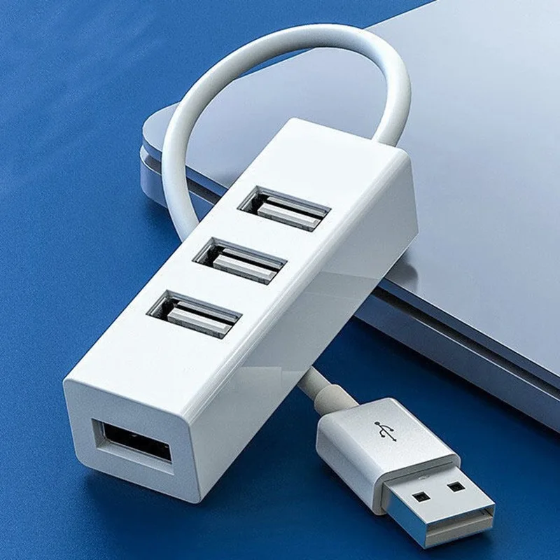 Мини-4-портовый USB-концентратор USB-разветвитель-адаптер-концентратор Высокоскоростной концентратор USB 2.0 Разветвитель-конвертер «все в одном» для ПК Компьютерные аксессуары Электрика