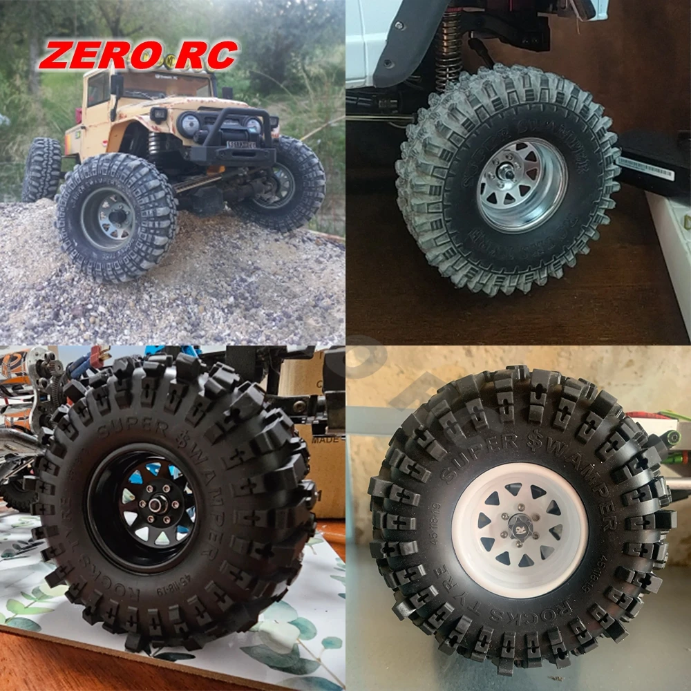 Фото Deep Dish Negative Offset 8,9 мм Металлические колеса с замком 1,9 дюйма Ступица обода для 1/10 RC гусеничного автомобиля TRX4 Axial SCX10 90046 CAPRA TRX6 №4
