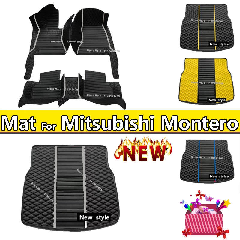 Автомобильные коврики для Mitsubishi Montero Outlander Airtrek CU ZE ZF 2001 ~ 2006, кожаные коврики, коврики, автомобильные аксессуары 2002 2003
