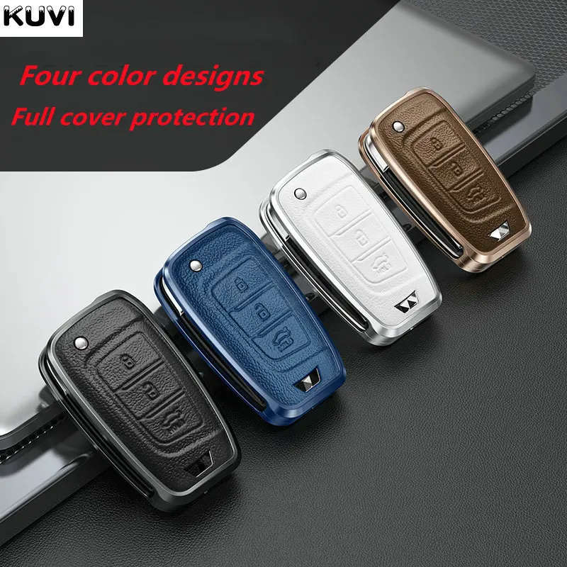 Фото Металлический кожаный чехол для Hyundai Solaris 2 Elantra i30 i35 i40 Tucson Kona 2015 2016 2017 №3