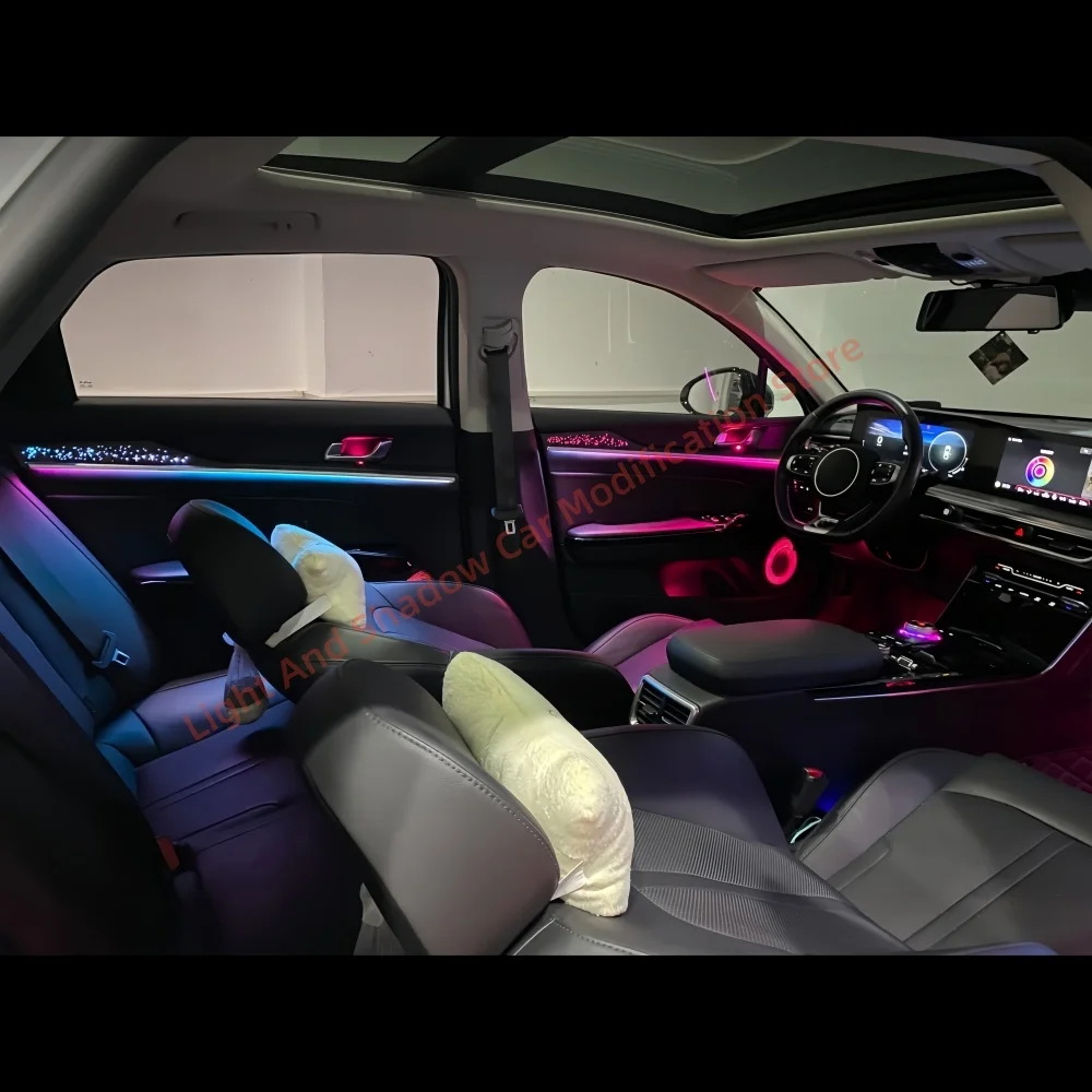 64 цвета, окружающее освещение для Hyundai ALL NEW K5, обновление автомобильного внутреннего освещения, автомобильные аксессуары, светящееся кольцо с рожком, OEM, панель 1:1 (art.: 3920ceb09d295) - 3920ceb09d295