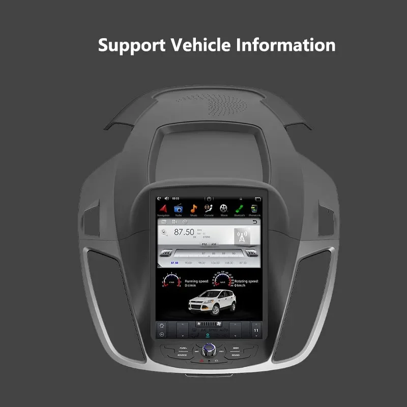 Фото Android 11 Tesla Style Вертикальная автомобильная GPS-навигация для FORD KUGA/Escape 2013-2015 (другое поколение) Радио Стерео Мультимедиа №3