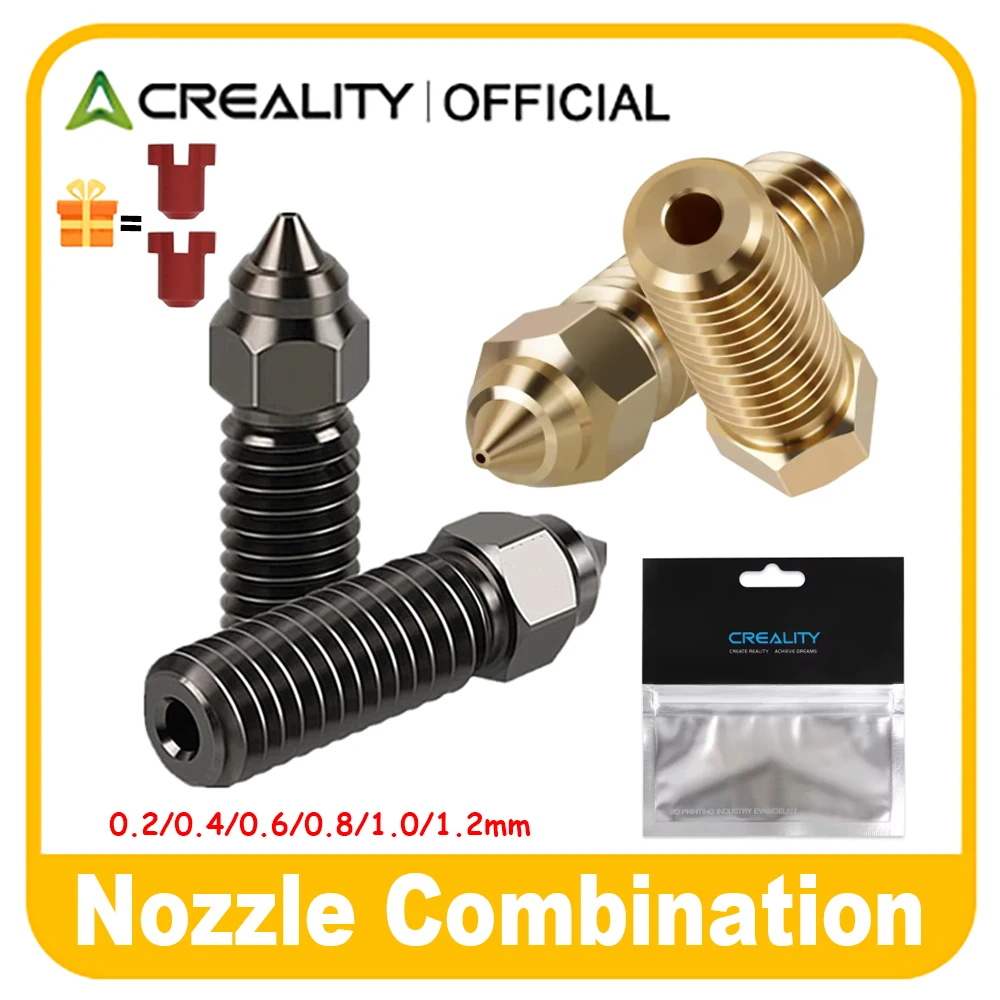 Для Creality K1 Hotend K1 Max Комплект сопел Керамический нагревательный блок сопла Экструдер Высокоскоростной для 3D-принтера K1/K1 MAX/Ender-3 V3 KE