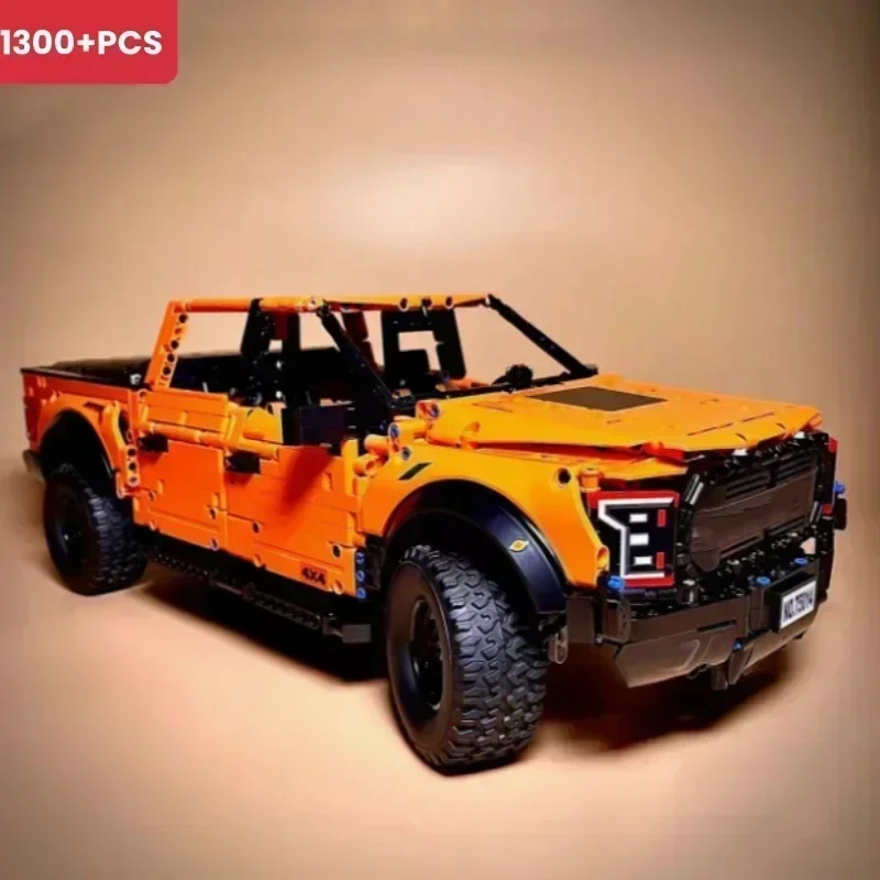 Фото Новый 1379 шт. технический пикап Ford Raptors F150, спортивный автомобиль, строительные блоки, модель гоночного автомобиля, кирпичи, игрушки для детей, подарки №4