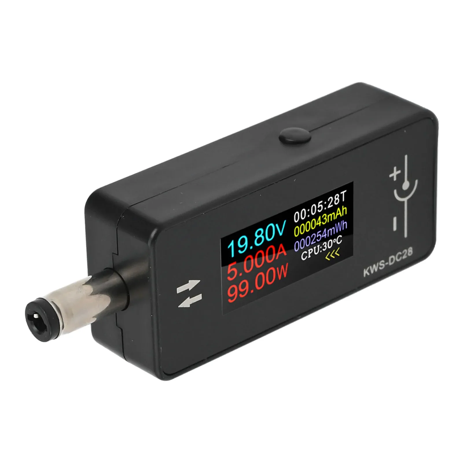 DC5525 Тестер зарядки 240 Вт с TFT-дисплеем 0 96 дюймов для мониторинга напряжения и тока в электроинструментах и устройстве