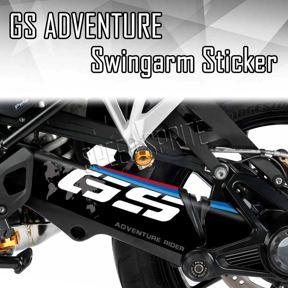 Для BMW R1200 GS/GSA13-18 R1250 GS/Adv19-22 3M мотоциклетная наклейка Swingarm Приключения Тройная черная Водонепроницаемая наклейка аксессуары
