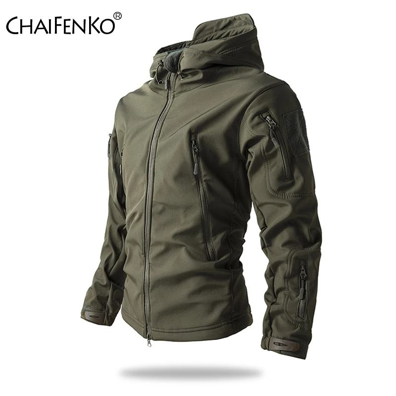 Мужская тактическая куртка Lurker Shark Skin Soft Shell с капюшоном, осеннее новое водонепроницаемое флисовое пальто, одежда для охоты, уличная рабочая куртка для мужчин