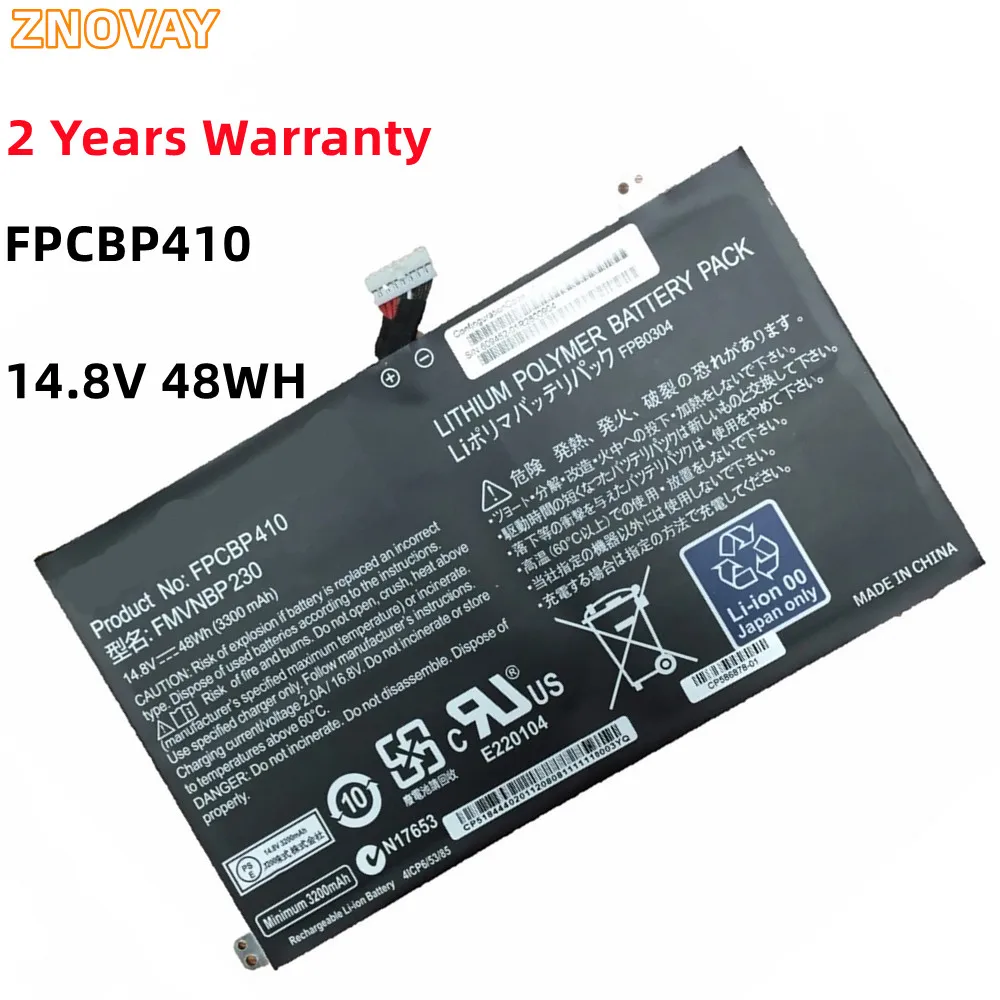 ZNOVAY FPCBP410 FMVNBP230 FPB0304 14,8 В 48 Втч 3300 мАч аккумулятор для ноутбука Fujitsu LifeBook U554 U574 UH554 UH574