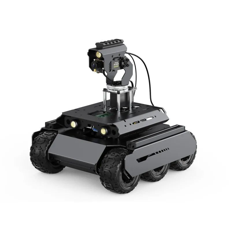 UGV Rover 6-колесный полноприводный робот с ии, двойные контроллеры, полностью металлический корпус, компьютерное видение, подходит для Raspberry Pi 4B