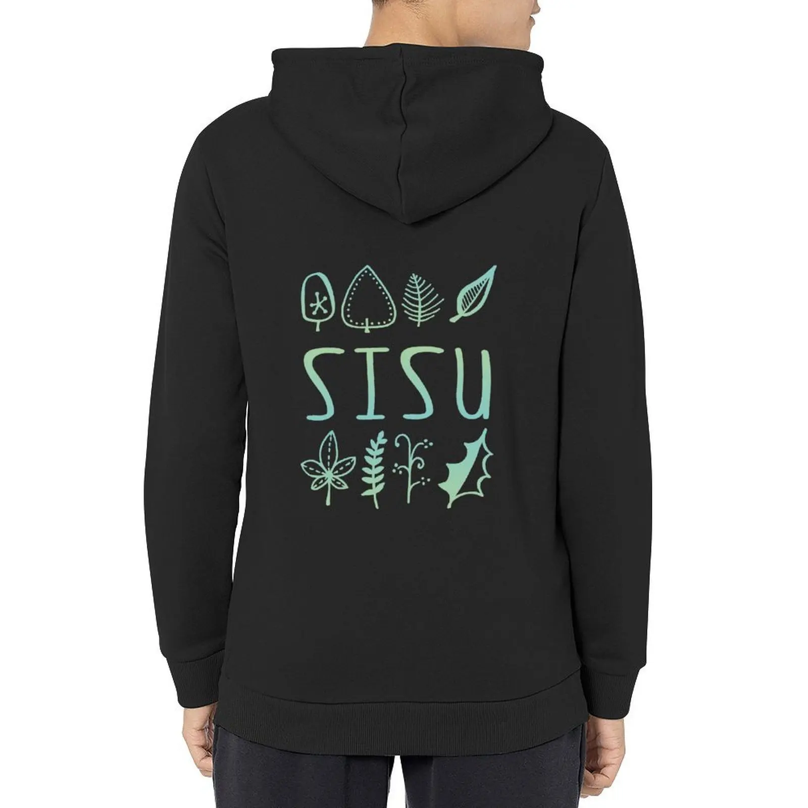 Sisu, Nature Scandinavian Forest Толстовка с капюшоном осенняя одежда мужская одежда аниме одежда с капюшоном мужская