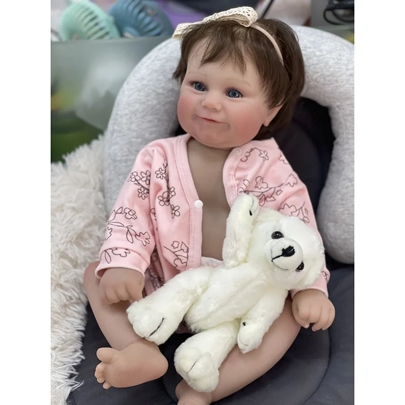 48 см виниловая водонепроницаемая картина для всего тела Reborn Baby Maddie с укорененными волосами для новорожденных девочек, 3D рисунок кожи, видимые вены, Muñecas