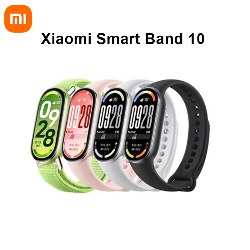 Новые спортивные режимы Xiaomi Mi Band 10 150, 21-дневный срок службы батареи, управление сна, управление здоровьем, умные часы Xiaomi Hyperos 2