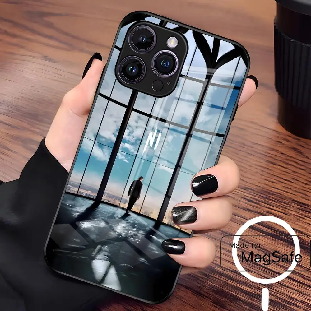Фото Чехол для телефона Rapper N-Ninho NI для Iphone 17 Air 16 15 14 Plus 13 12 Mini 11 Pro Max, стеклянный магнитный чехол №4