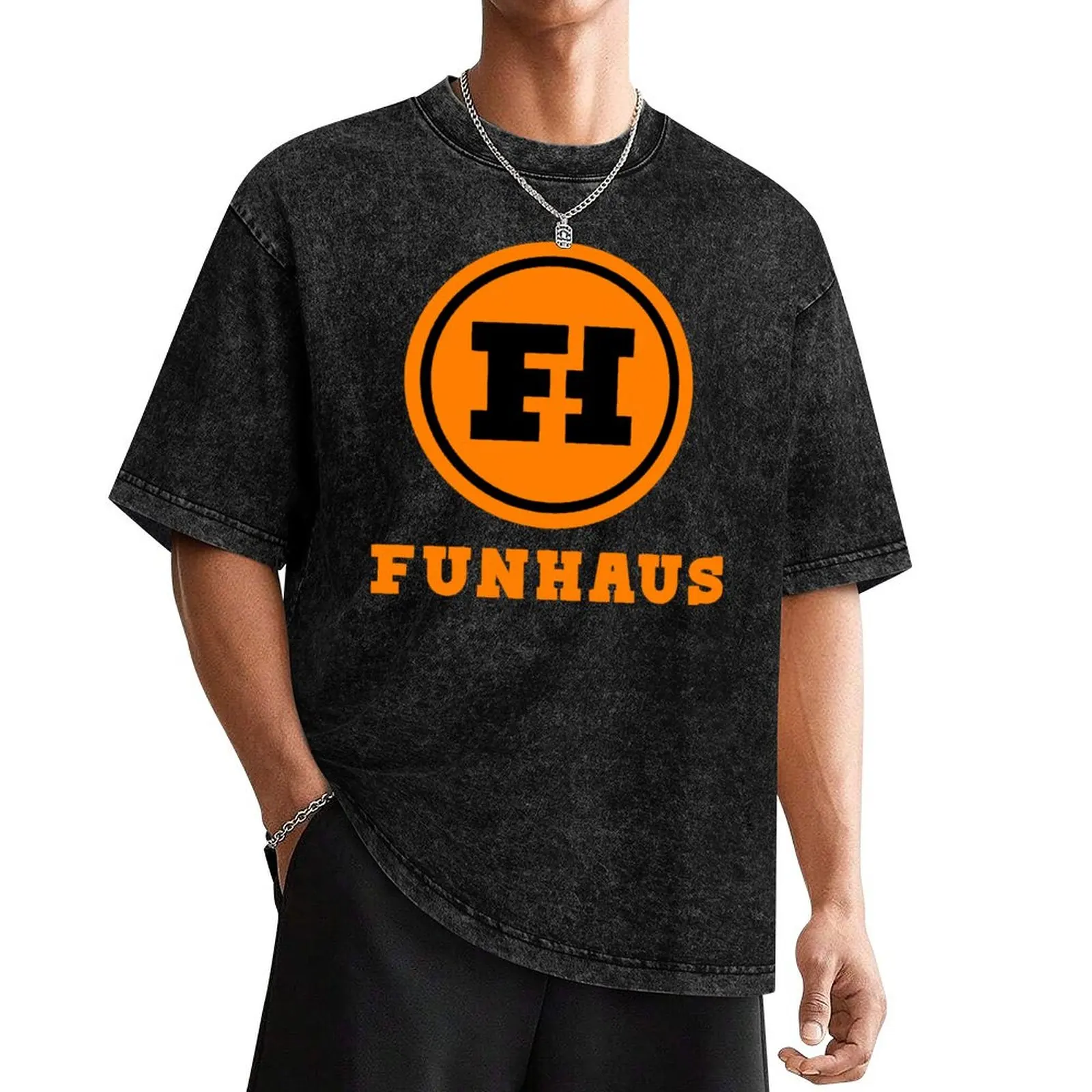 Футболка Funhaus Merch, Винтажная футболка с графическим рисунком, футболка большого размера с графическим рисунком для мужчин