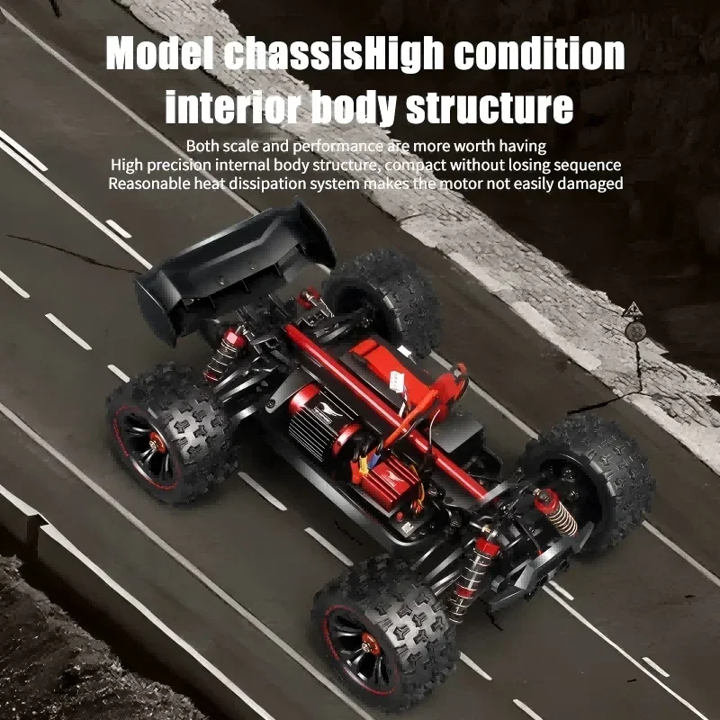 Фото 1:14 85 км/ч или 50 км/ч 4WD RC автомобиль со светодиодным пультом дистанционного управления Высокоскоростной дрифт Monster 4x4 Грузовик для детей Vs Wltoys 144001 Игрушки №3