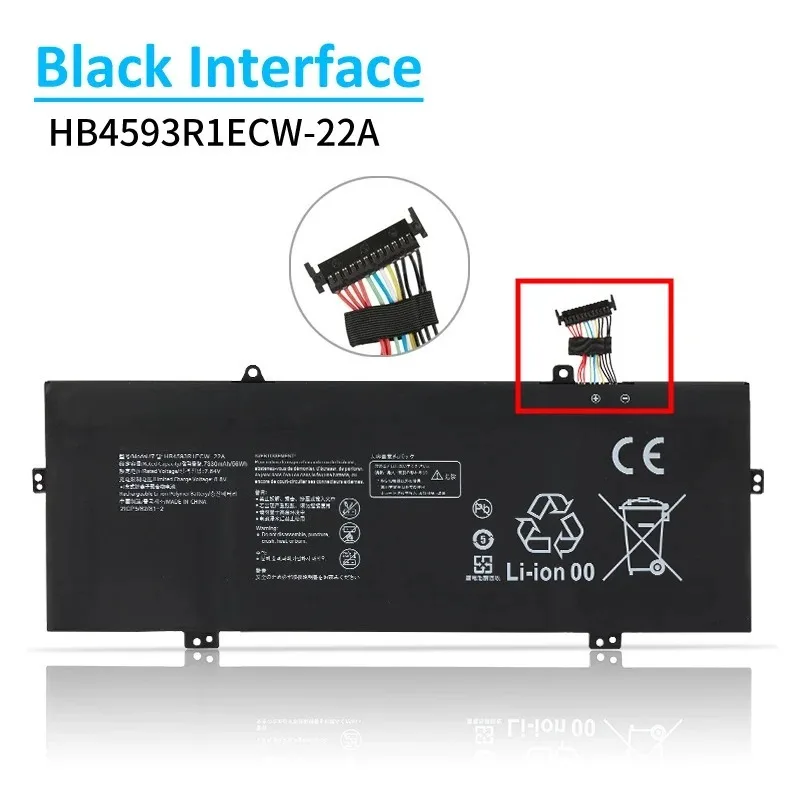 Фото Аккумулятор для ноутбука HB4593R1ECW-22 HB4593R1ECW-22A для Huawei MateBook 14 2020 2021 серии KLVL-WFH9 KLVD-WFH9 MACHD-WFE9 №2