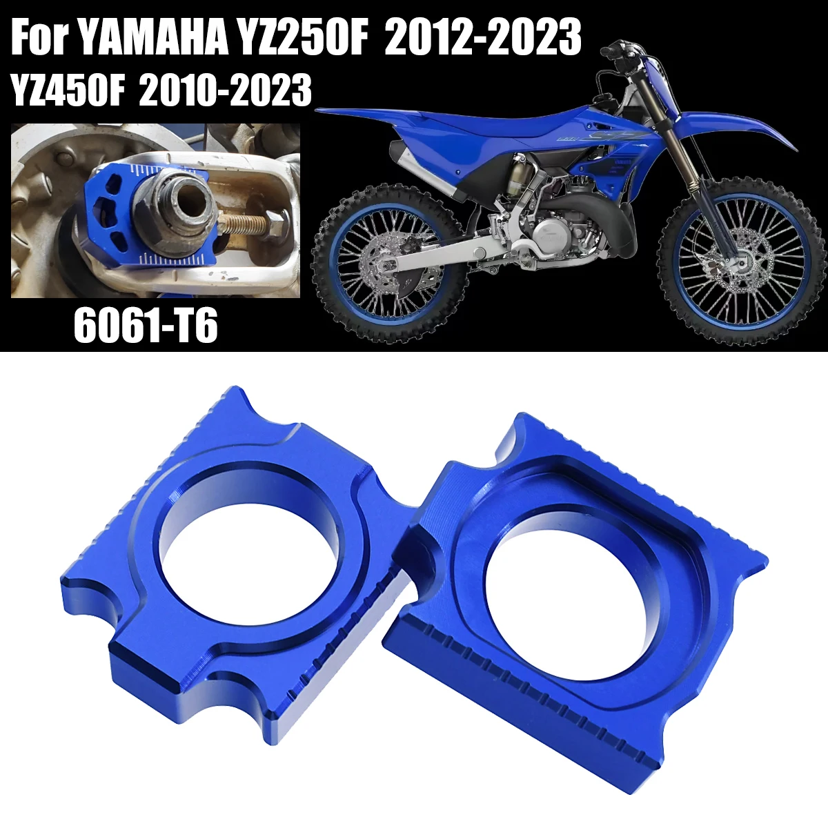 Для YAMAHA YZ250F YZ450F YZ125 YZ250 YZ250X YZ250FX WR250F WR450F WR250R WR250X 2002-2022 блок оси задней цепи с ЧПУ