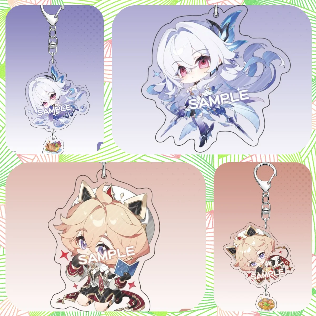 Игра Genshin Impact Dahlia Skirk Косплей Костюм Акриловые брелки Брелок Опора Рождественский подарок