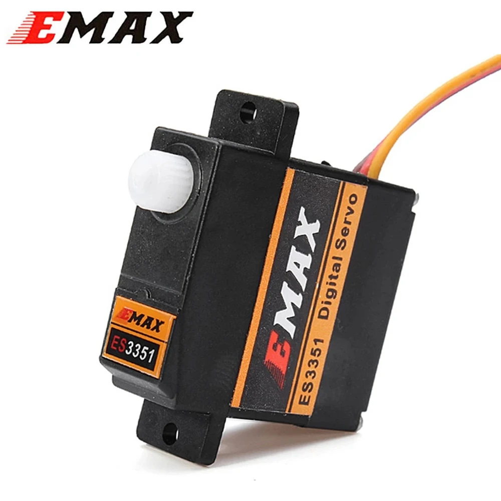 EMAX ES3351 10,6g мини пластиковая Шестерня цифровой сервопривод для радиоуправляемого самолета планера автомобиля дрона