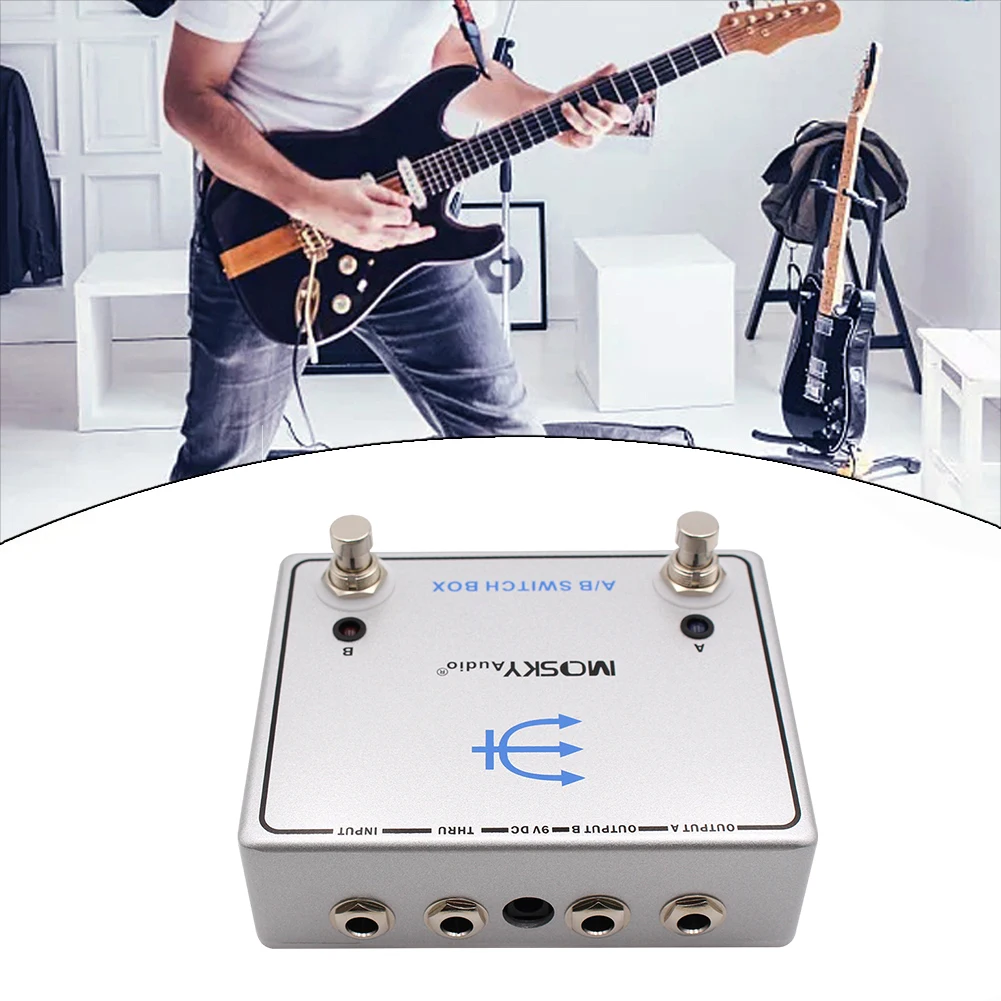 MOSKYAUDIO Гитарная бас-педаль A/B SWITCH Effect Channel Box Переключатель педали сигнала для двух усилителей Paths Effect Channel Box ﻿ для гитары