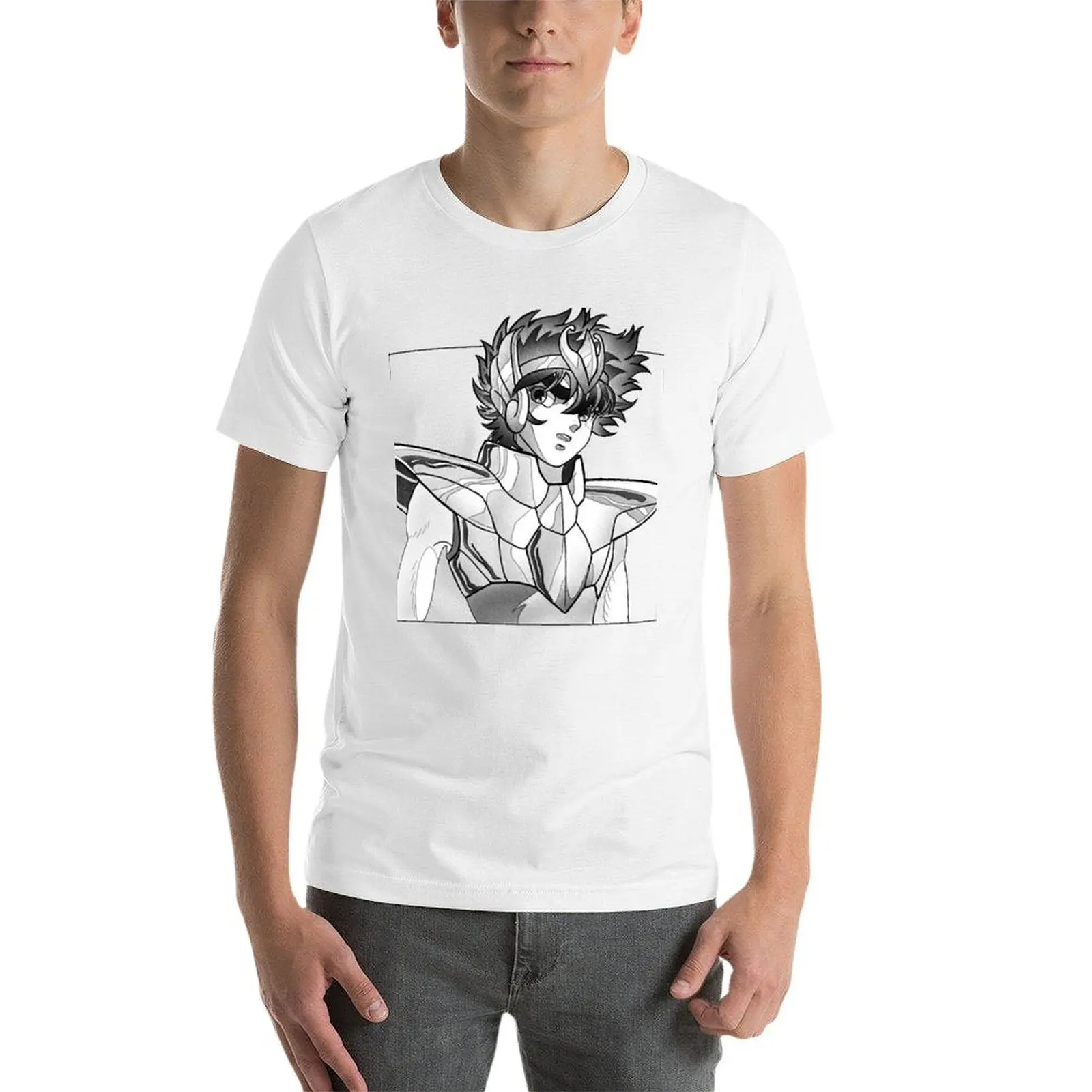 Футболка с круглым вырезом Saint Seiya, спортивный топ с рисунком, крутая графическая футболка для отдыха, европейский размер (art.: 3920c74e555fc) - 3920c74e555fc